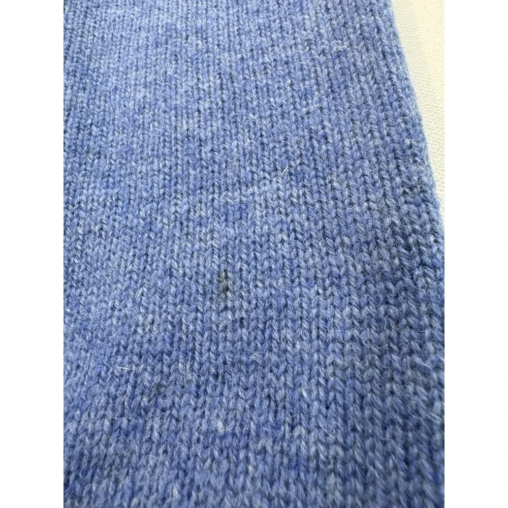 Irelands Eye 100% Wool Sweater Mens Small Blue 1/4 Zip High Neck Villanova